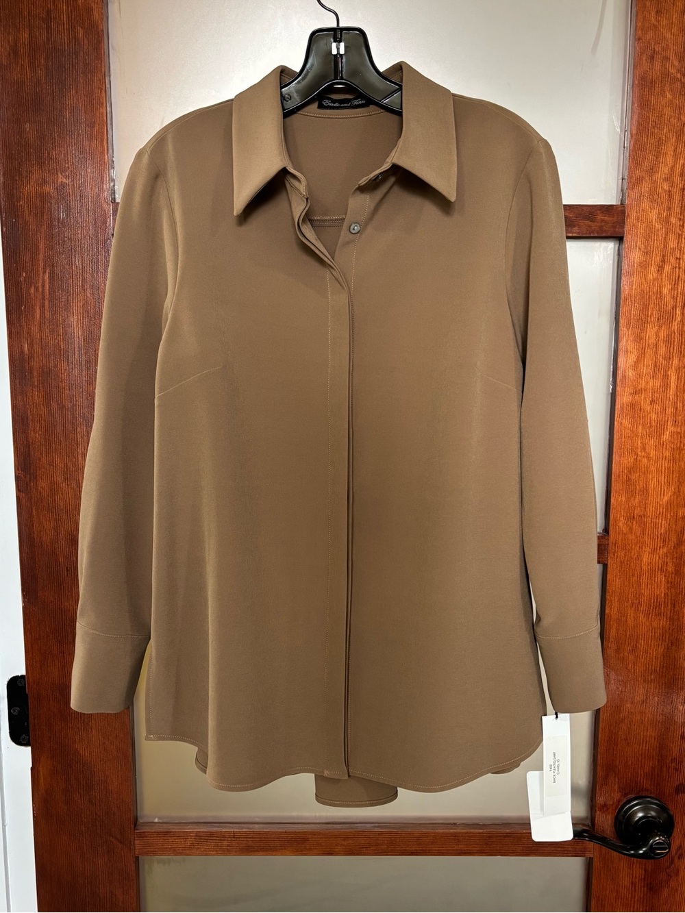 Estelle & Finn Back Pleated Long Sleeve Shirt